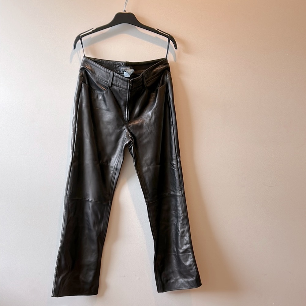 Banana Republic Black Leather Pants
